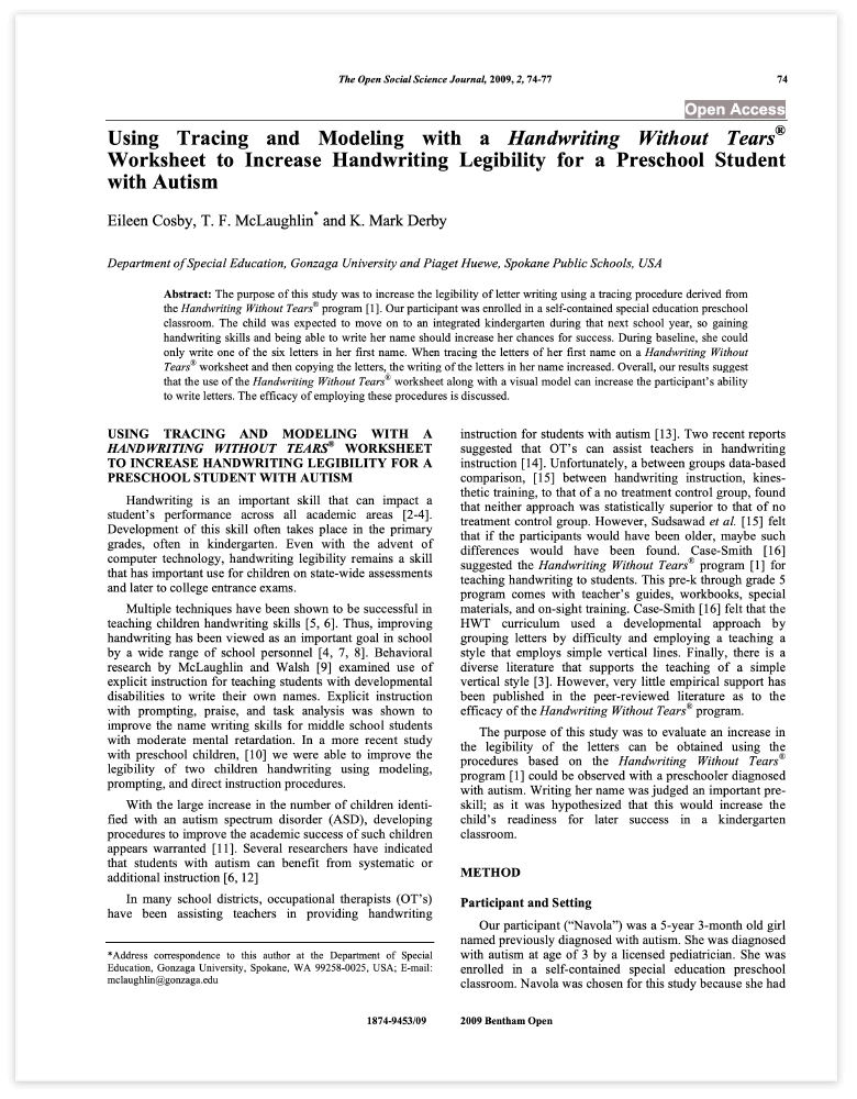 PDF cover of 'The Open Science Framework' research paper, highlighting transparency, reproducibility, and collaboration in early childhood education studies.