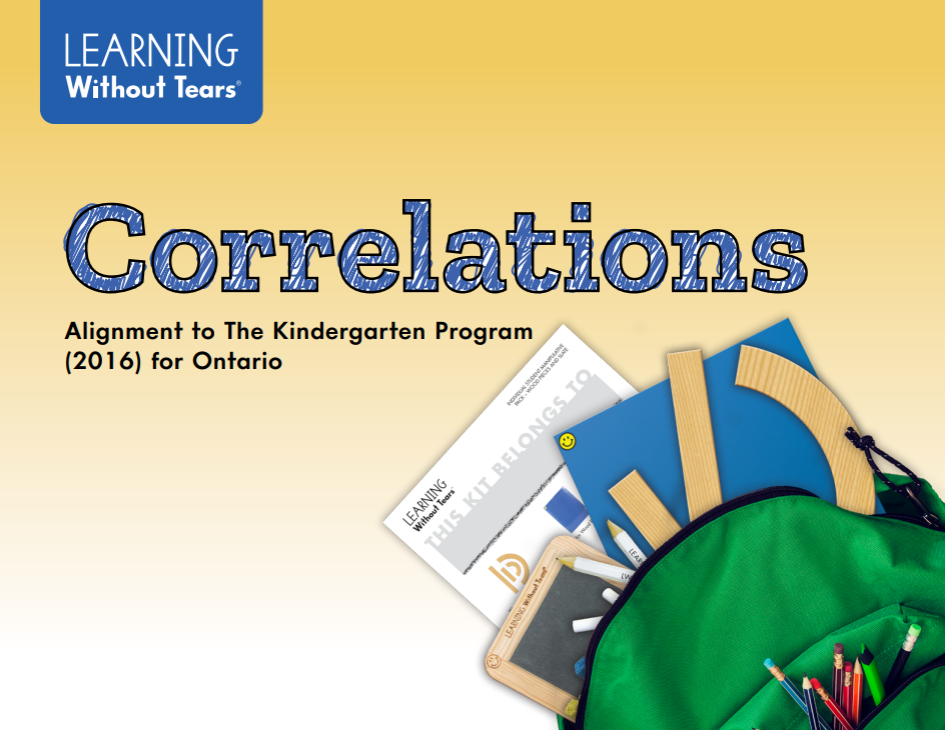 Correlations - Alignment to The Kindergarten Program for Ontario